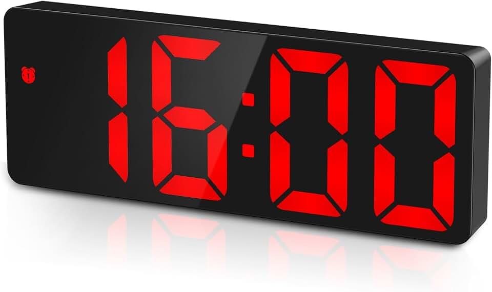 Digitaler Wecker mit Anzeige der Temperatur,Großbildleinwand LED-Wecker,Helligkeitseinstellung,Digitaluhr für Zuhause, Schlafzimmer, Büro, Kinder