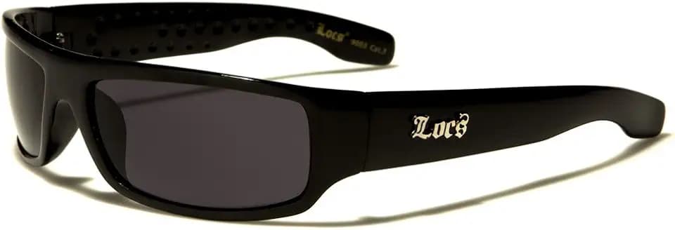 Sonnenbrille, umhüllend, Gestell schwarz, Gläser grau, Wrap Hypster Urban Mode, trendige Stadt, Damen, Herren, 8LOC9003-BK