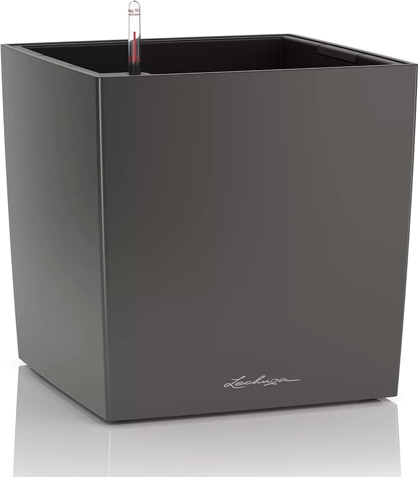 Lechuza-Gefäß mit Bewässerungssystem Cube Premium 40 anthrazit | 16363