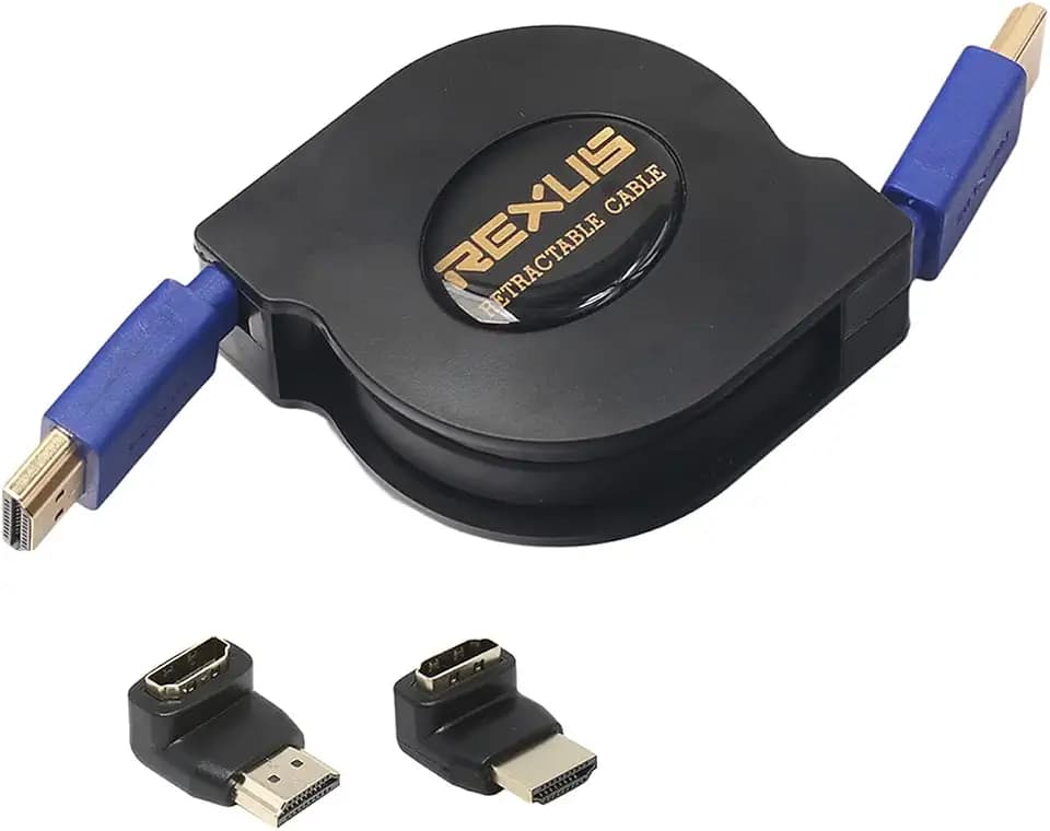 Retractable HDMI Cable Super Speed 1 M/1.8M 3 in 1 3D + 90°/270° Male to Female Adapter Converter (6ft(1.8M))