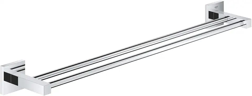 GROHE Start Cube - Doppel- Badetuchhalter (Stichmaß: 600mm, verdeckte Befestigung, Material: Metall), chrom, 41104000