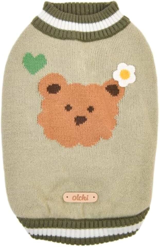 Cozy Sunday Grün M Hunde-Top Winterpullover