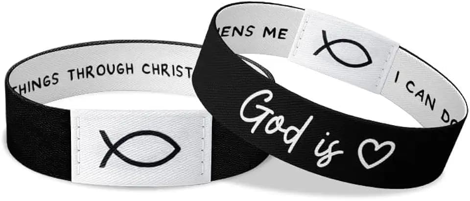 WIRESTER 1Pc Polyester NFC Bracelet Unisex Bible Verse Wristband, Christian Daily Bible Verse Bracelet with NFC Technology for Women Men