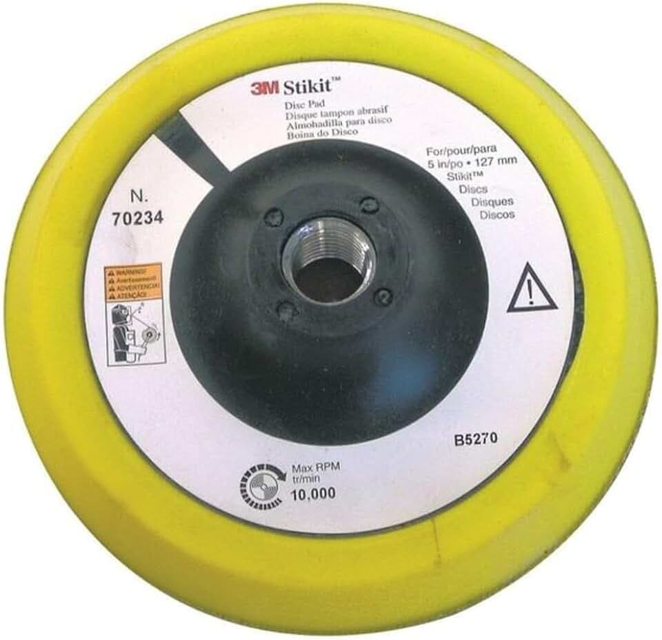 3M Stikit Disc Pad - For Adhesive Backed Discs - Use With Random Orbital Sanders, Rotary Sanders, Angle Grinders - 5" x .5" - 70234