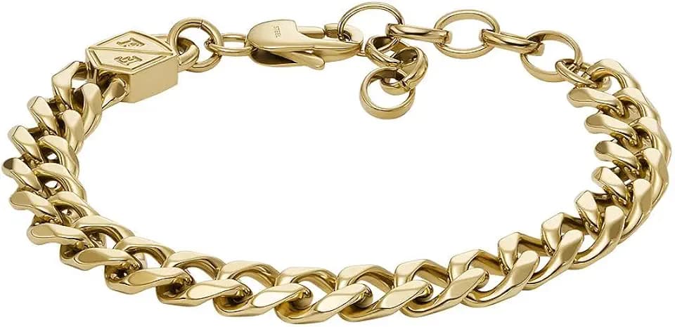 Fossil Edelstahlarmband für Herren mit Karabiner oder Faltschließe