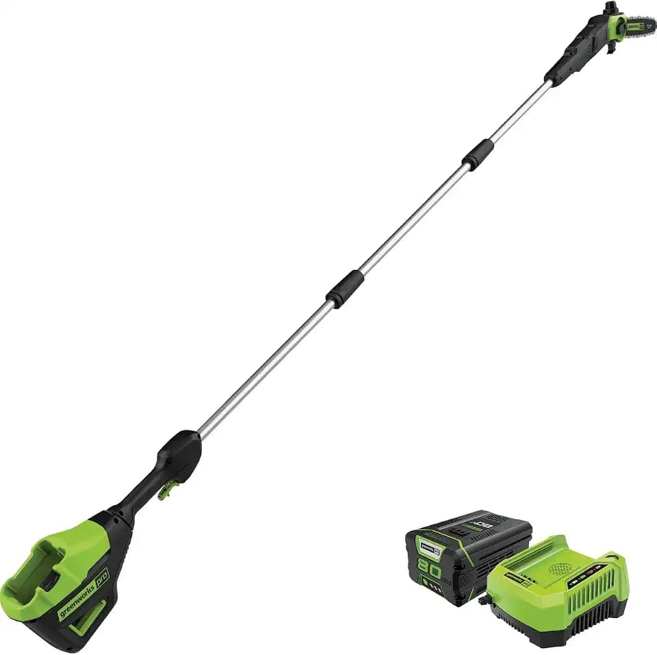 Greenworks 80V 10 In. Brushless Pole Saw with 2.0 Ah Battery & Charger - 1 Each