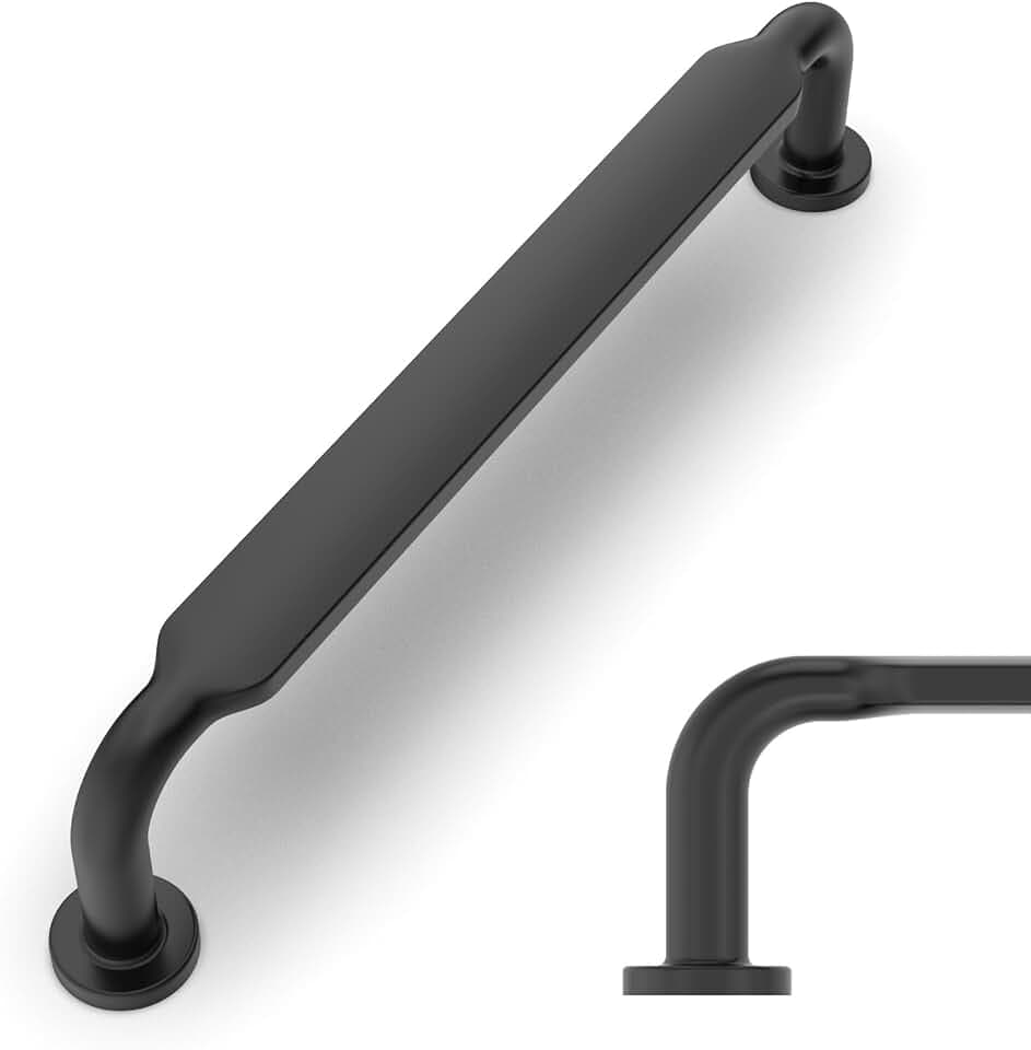 Amerdeco 10 Pack Matte Black Cabinet Pulls 5"