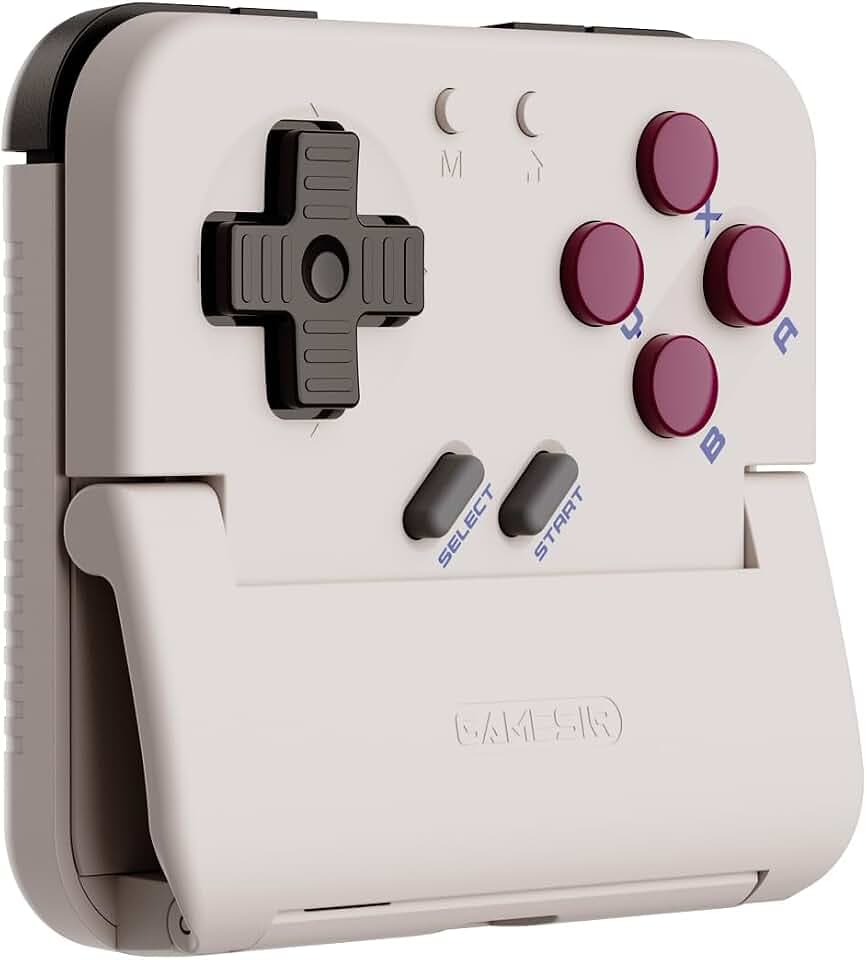 GameSir Pocket Taco Vertikaler Handheld-Controller für Android – Kabelloser Mobiler Gaming-Controller, 600-mAh-Akku, Leichtgewicht mit Durchladefunktion, Retro-Arcade-Mobiles Gamepad (Weiß)