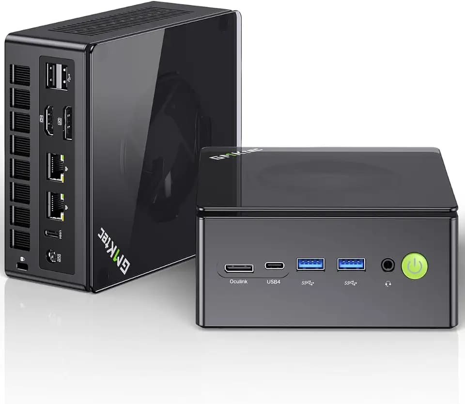 GMKtec Gaming Mini PC K8 Plus AMD Ryzen 7 8845HS(8C/16T, up to 5.1GHz) 32GB DDR5 RAM 1TB SSD, Desktop Computer Dual NIC 2.5G, HDMI 2.1, USB4