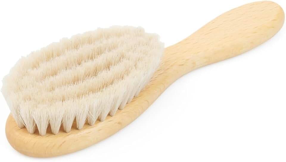 GRÜNSPECHT Natürliche Ziegenhaarbürste für Babys und Kleinkinder, extra weich, aus Buchenholz und Ziegenhaar, (604-00), 1 Stück (1er Pack)
