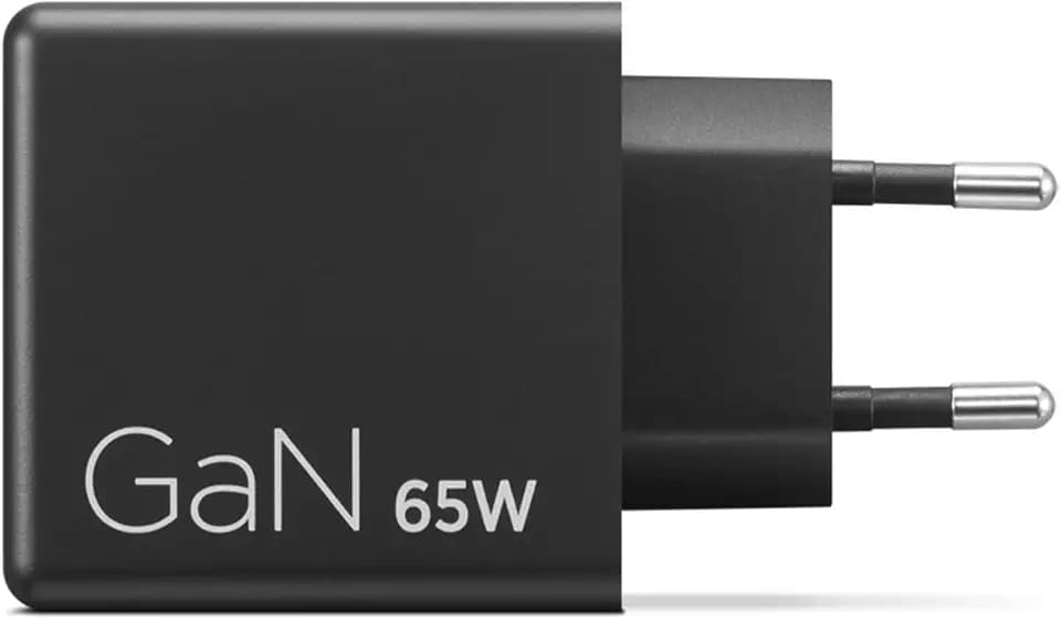 Lenovo Dual USB-C 65W GaN Charger | Ladegerät optimal für Laptop und Handy | Schwarz