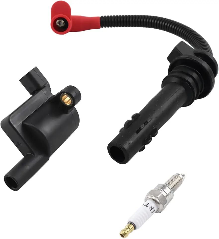 Ignition Coil & Spark Plug Wire Cap Kit Compatible with Polaris Sportsman 570 (2015-2025), ETX 2015, 450 HO 2016, Hawkeye 325 2015, Replaces 4014908 4014296 4015072 3022662
