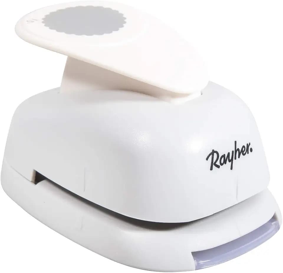 Rayher 8964100 Motivstanzer: Rund mit Zierrand, ø 3,81 cm, (1 1/2)