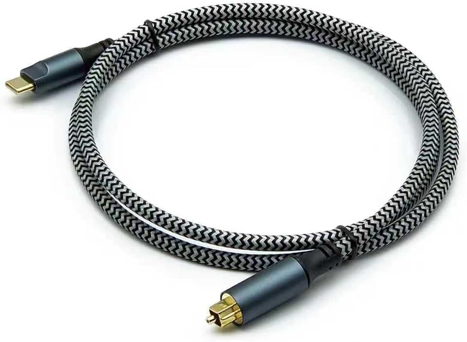 USB-C to TOSLINK Optical Audio Cable, 6ft SPDIF Digital Cord