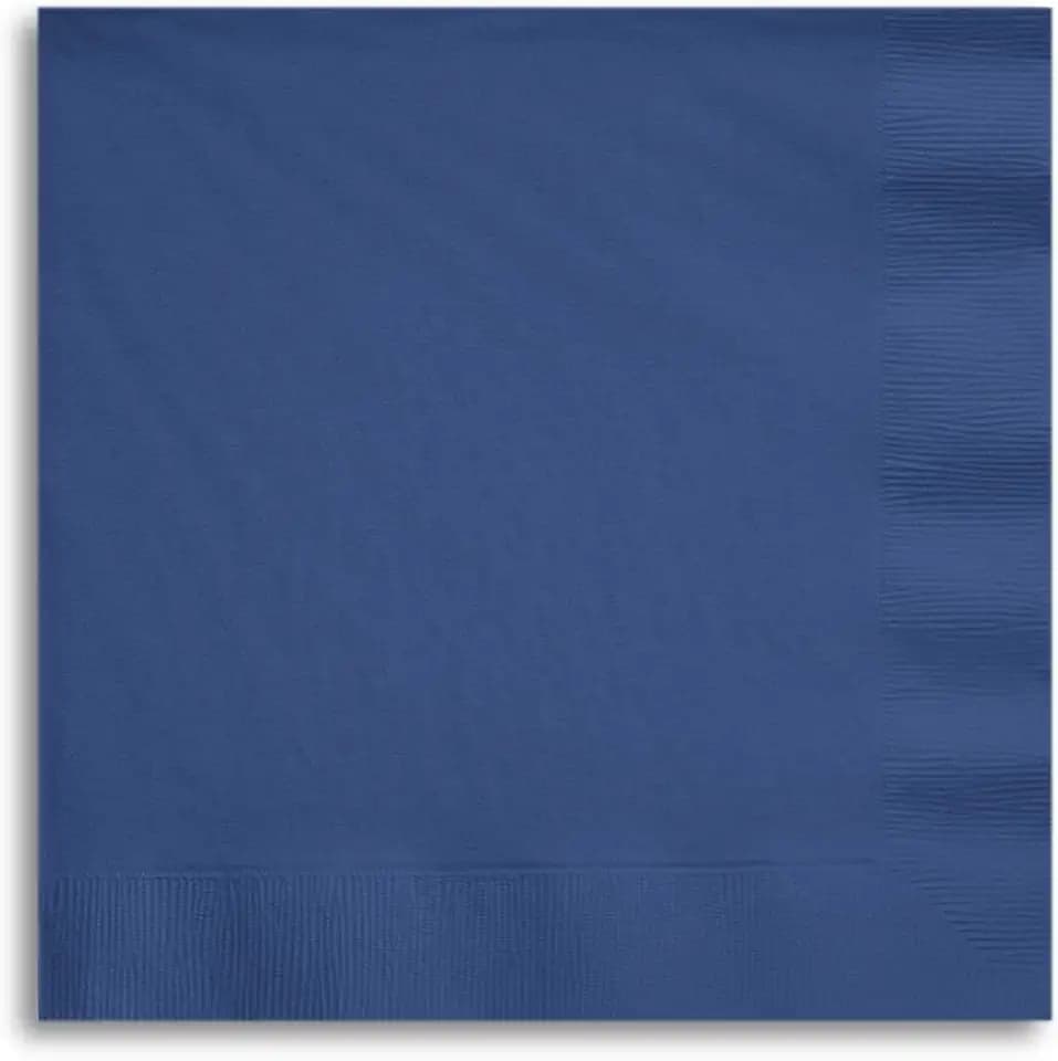 250-Count Touch of Color 3-Ply Paper Dinner Napkins, Navy Blue