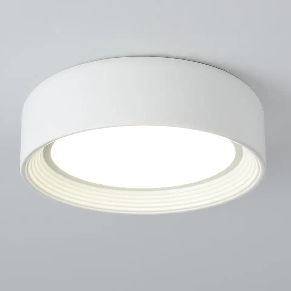 Dimmable White Flush Mount Ceiling Light,11.81 in LED 5CCT Fixture