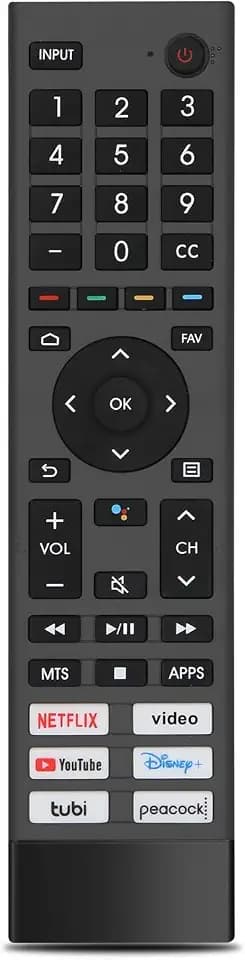 for Hisense Tv Remote Replacement,Universal Remote Control for Hisense Android Smart TV【No Voice】, No Pairing Needed-Not for Hisense Fire & Roku TV