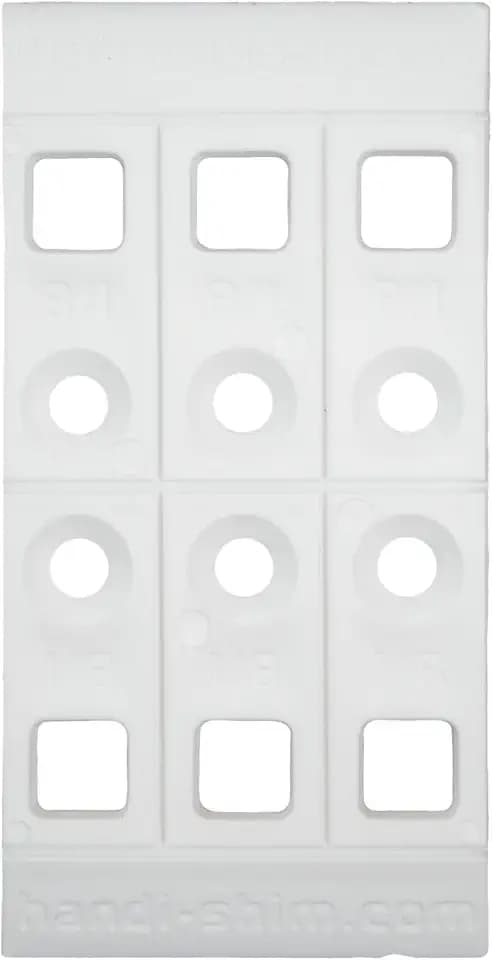 Plastic Shims for Leveling Cabinets, 1/8 Inch White, 40 Pack