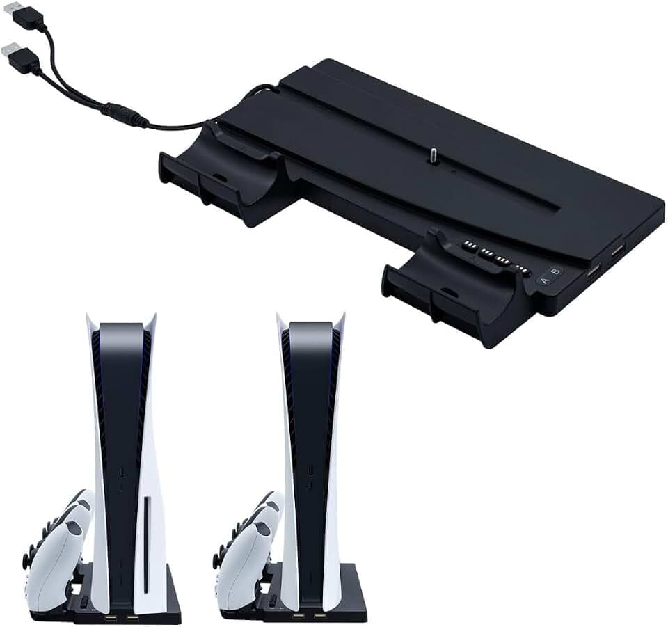 Iplay - Vertikale Dockingstation kompatibel mit PS5 mit Dualsense Controller-Ladegeräten