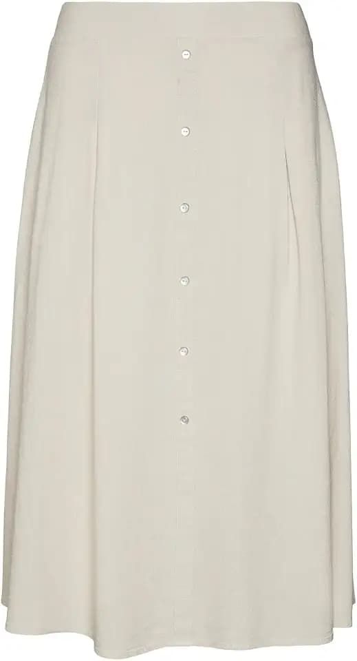 VERO Moda Damen Vmjesmilo Hw Calf Skirt WVN Ga Noos Rock