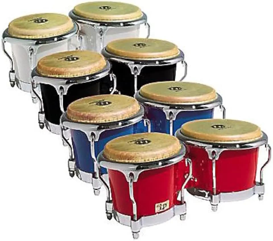 LP Latin Percussion LP811702 Fiberglass Bongo Red Chrome Hardware
