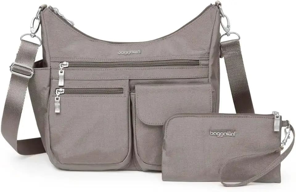 Baggallini Modern Everywhere Crossbody Bag for Women 11x9x4.5 Rfid Hobo Bag