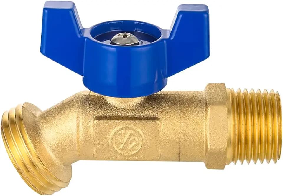 1Pcs EFIELD Sillcock Hose Bibb Valve,1/2"MNPT x3/4"GHT,Blue(SILLCOCK045-1)