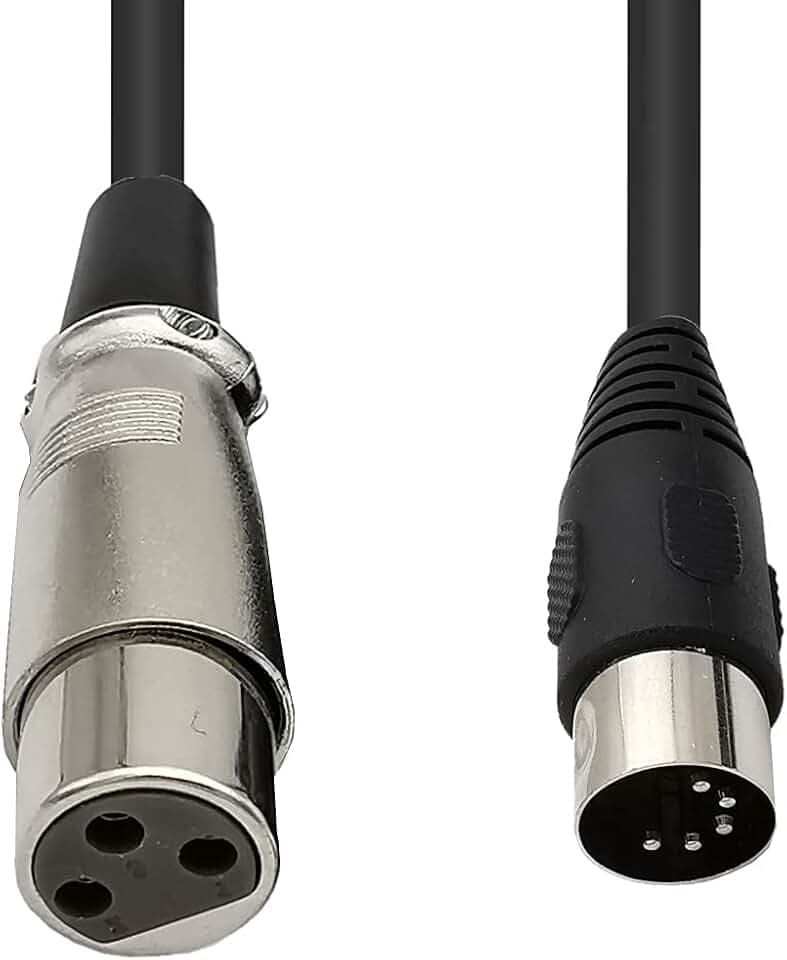 Seadream MIDI 5 Pin DIN Male to XLR 3 Pin Female Cable (5FT)
