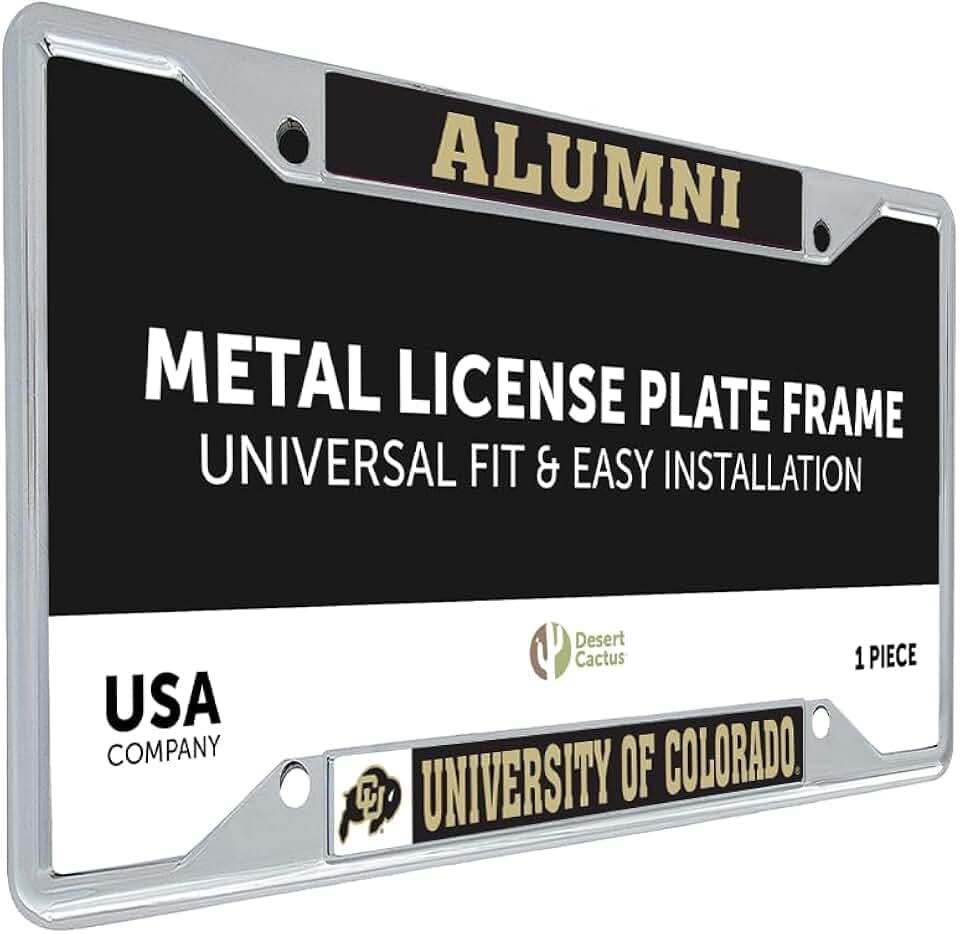 Desert Cactus Colorado Buffaloes CU License Plate Frame (Alumni Black)
