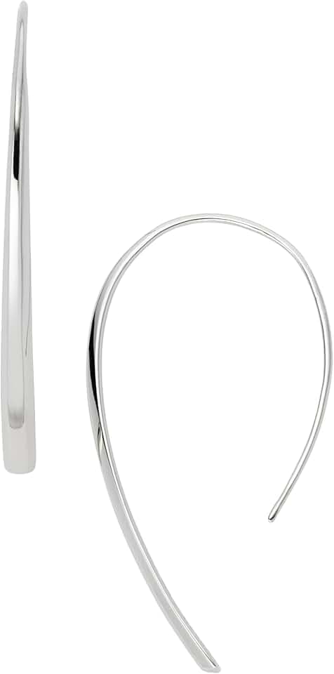 Fossil Ellis Pave Glitz Brass Hoop Earrings for Women
