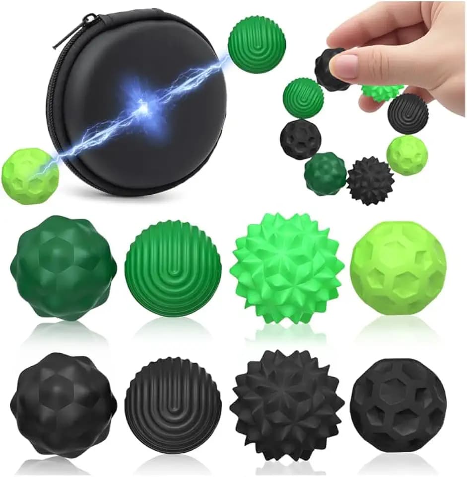 Magnetische Fidget Toys, 8 Stück Anti Stress Spielzeug mit Silikonhülle, Magnetkugeln Stressball Silikon Sensorik Bälle Spielzeug, Adhs Hilfsmittel, Anti Stress Ball für Kinder Erwachsene