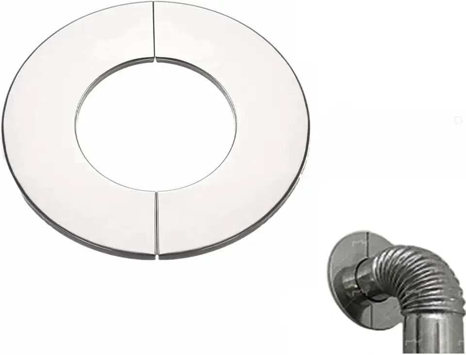 Ofenrohr Rosette,Abdeckrosette Edelstahl,Rohrmanschette,Kaminaufsatz Ofenknie Rosette Kaminhaube Grundplatte (DN 180mm)