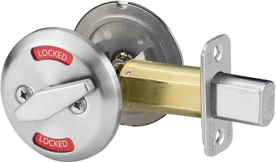 Yale D292 x 626 200 Series Deadbolt, Occupancy Indicator x Thumbturn, 2 3/4" Backset, 626 Satin Chrome Finish (085418)