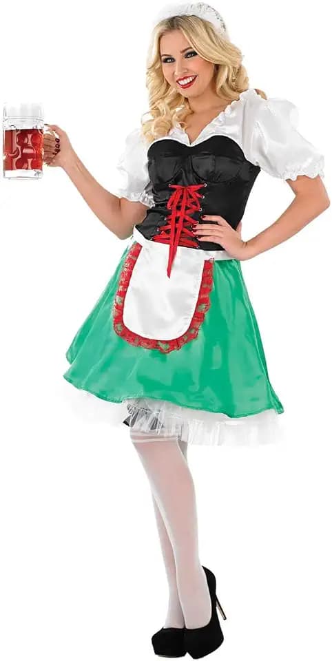 Fun Shack Dirndl Kostüm Damen, Bayerisches Halloween Kostüm Damen, S