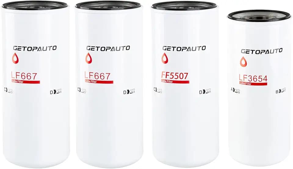 GETOPAUTO D12 D13 Oil Change Kit LF667(X2),LF3654,FF5507 Replaces 20972293 21707133 21707132