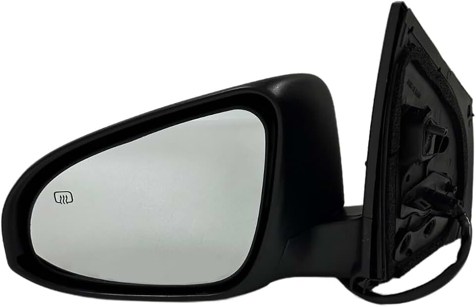 Driver Side Mirror Assembly Compatible with Toyota Corolla 2014-2019 Heated with Turn Signal, Power Adjustable Replace TO1320295,black