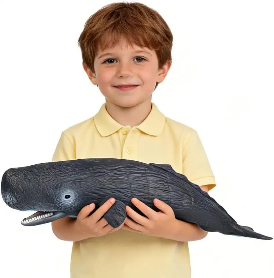 SmilerSmile 16 Inch Sperm Whale Toys Soft Rubber Action Figures
