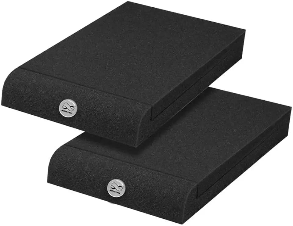 Infitronic INSMA1730 Studio Monitor Isolationspads/Absorberplatte 170x300mm (2er-Pack), 2-lagig neigungsverstellbar, 38kg/m³ Akustikschaum, für 5-8 Zoll Nahfeldmonitore