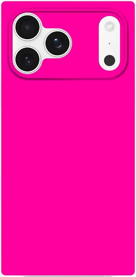 Flaunt Official Square iPhone 17 Pro Max Case - Neon Pink