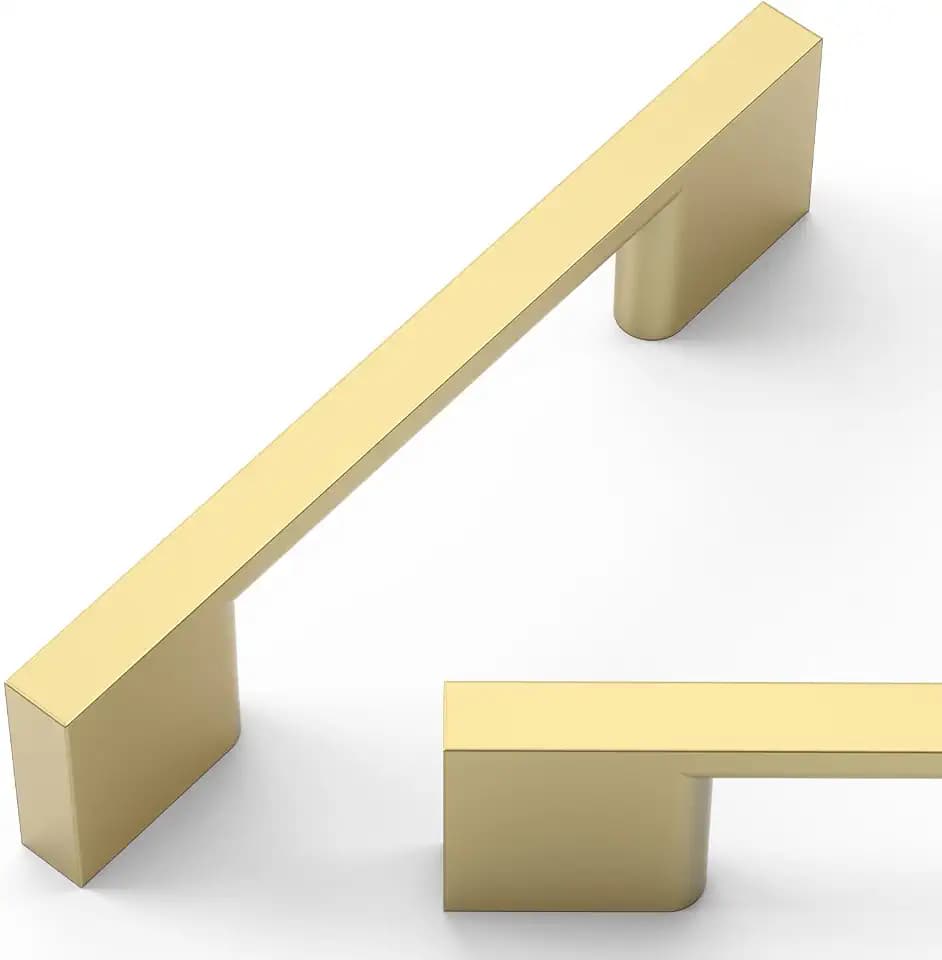 Amerdeco 10 Pack Brushed Gold Cabinet Pulls 3"