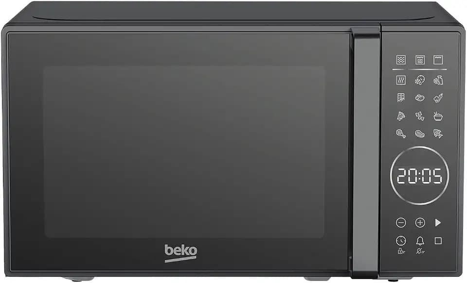 Beko - MGC20130BB - Mikrowelle mit Grill 20 Liter, 1000 W, digitaler Timer, Freistehend, 10 Leistungsstufen - Schwarz