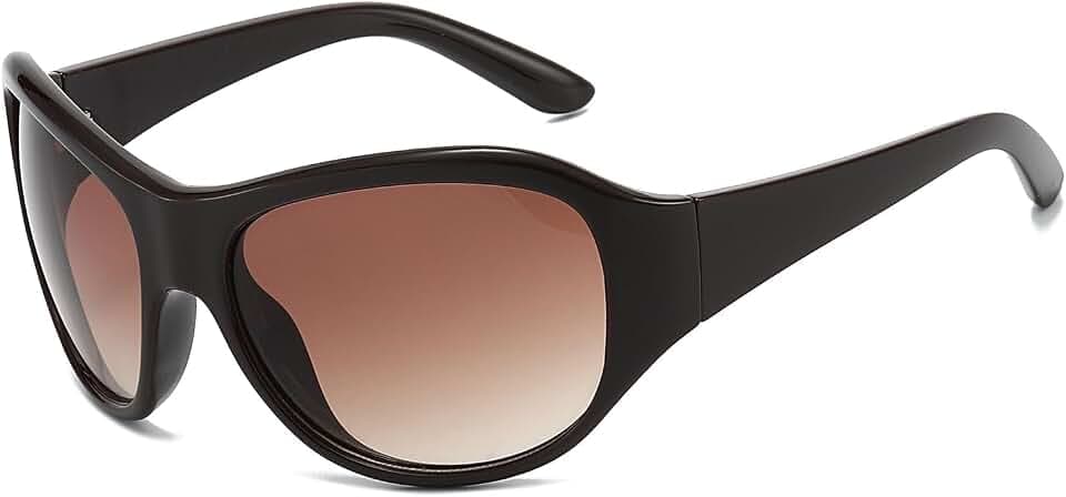 Long Keeper Wrap Around Sonnenbrille-Futuristisches Design Moda Y2K Stil Ovale Sonnenbrille Groß Rahmen Mode Brille UV Schutz