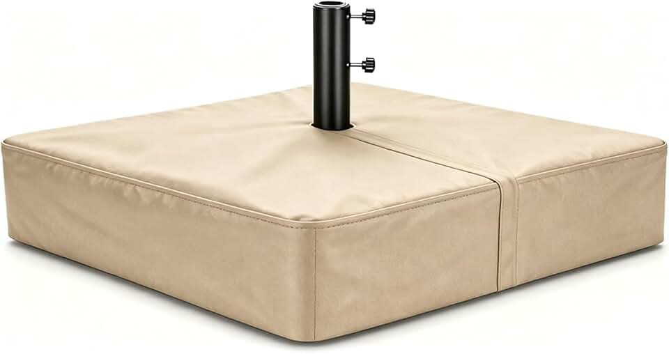 Patio Umbrella Base Cover 42"L x 42"W x 5"H,Cover Only,Beige
