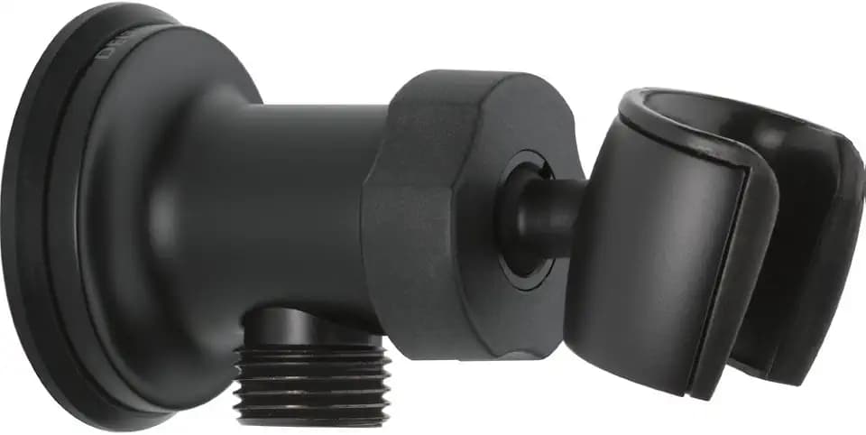 Delta Faucet U4985-BL-PK UniversalShoweringComponents Adjustable Wall Mount Elbow, Matte Black