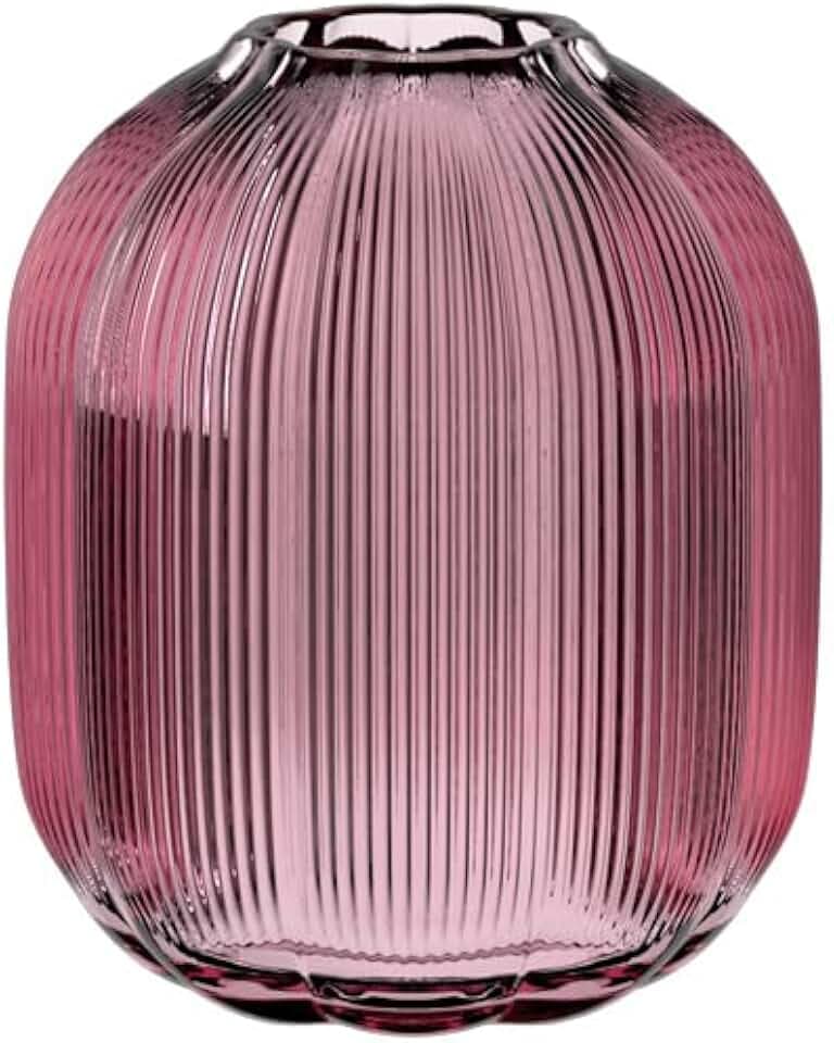 Villeroy & Boch – Fleur Gifts Vase, Höhe: ca. 19 cm, Lila, Florale Glasvase für mittlere Blumensträuße, Hochwertiges Glas