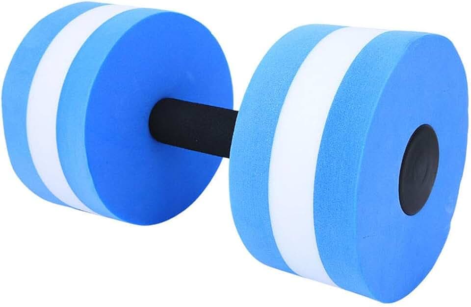 Wassergymnastik Hanteln, Wasser Aerobic Übung Aqua Fitness Hanteln Schaumstoffhanteln, Wasserhanteln Widerstandstraining Wasserschwimmer für Schwimmtraining, für Erwachsene, Kinder (Blau und weiß)