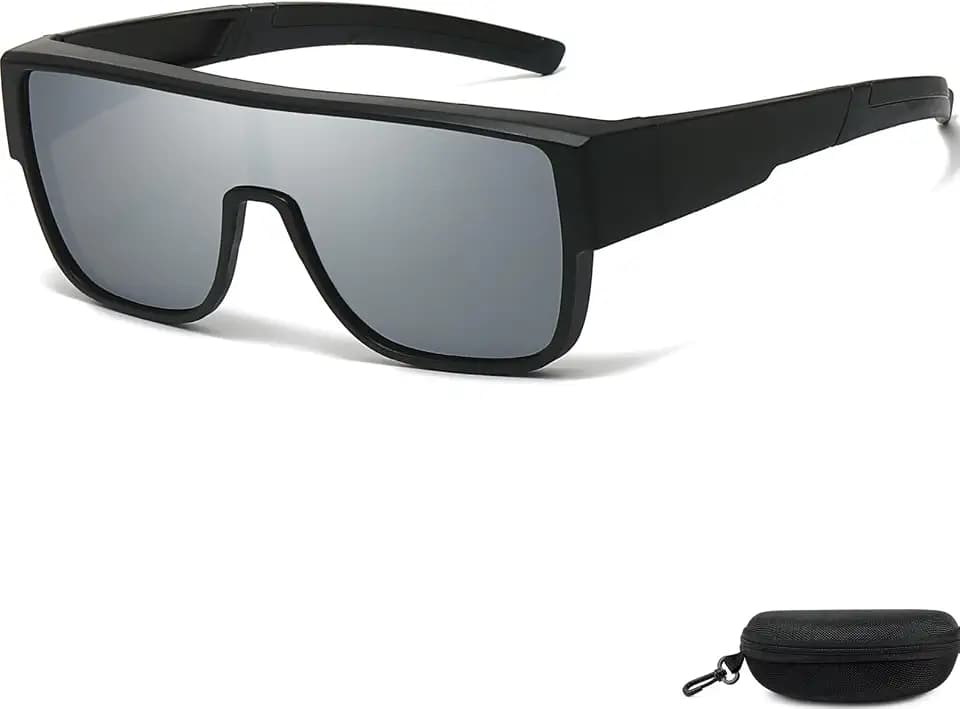 TJUTR Fahrradbrille & Überbrille Herren und Damen Polarisiert Überzieh-Sonnenbrille, Outdoor Rennrad MTB Sportbrille für Radfahren & Laufen