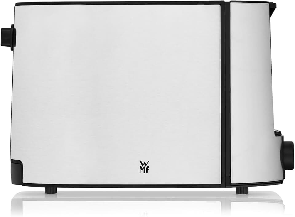 WMF Bueno Pro Toaster 2 Scheiben, Doppelschlitz Toaster Edelstahl mit Brötchenaufsatz, 2 Scheiben, 6 Bräunungsstufen, 870 W, edelstahl matt