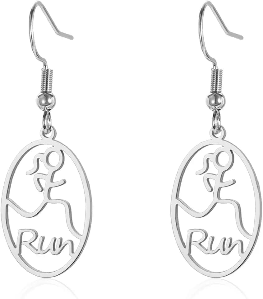 VASSAGO Fashion Runner Dangle Earring Marathon Runner Gifts for Women