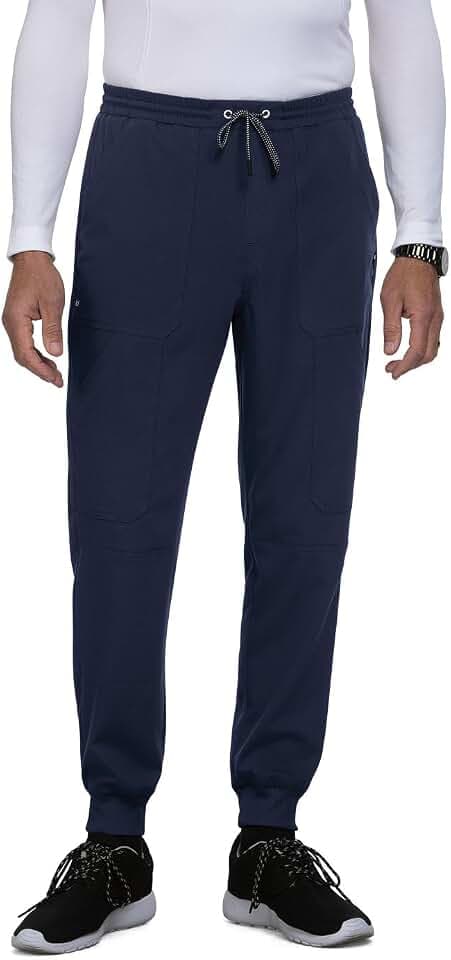 KOI Next Gen Men's Day to Night Jogger Scrub Pants, 7 Pockets, 4-Way Stretch